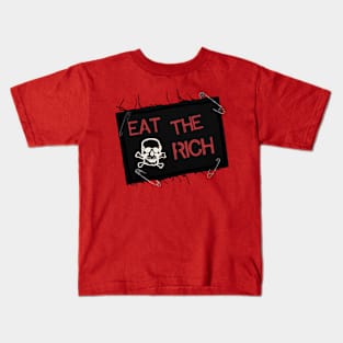 Eat the Rich Distressed Patch Kids T-Shirt